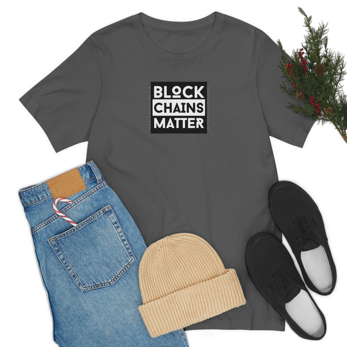 Bitcoin LYFE Block Chains Matter T-Shirt