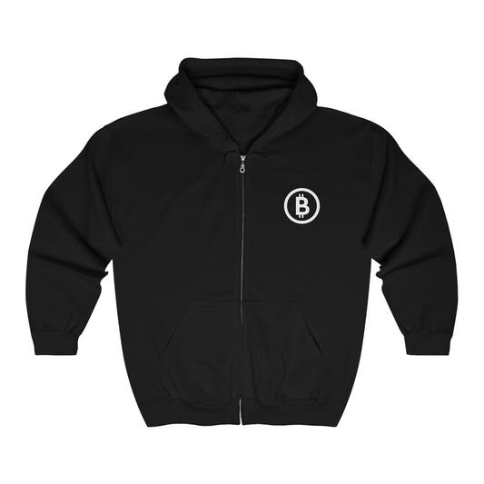 Bitcoin Heavy Blend™ Full Zip Hooded Sweatshirt, BTC4