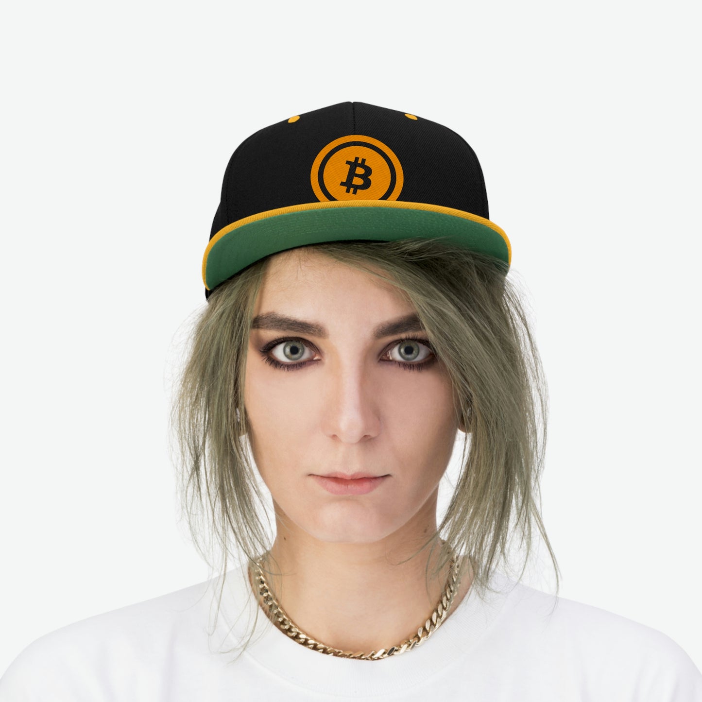 BTC5 Bitcoin Flat Bill Hat, Four Colors