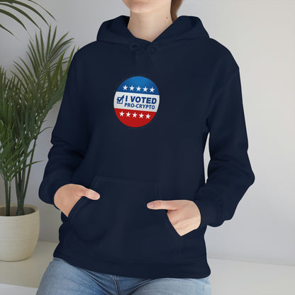 I Voted Pro-Crypto Hooded Sweatshirt