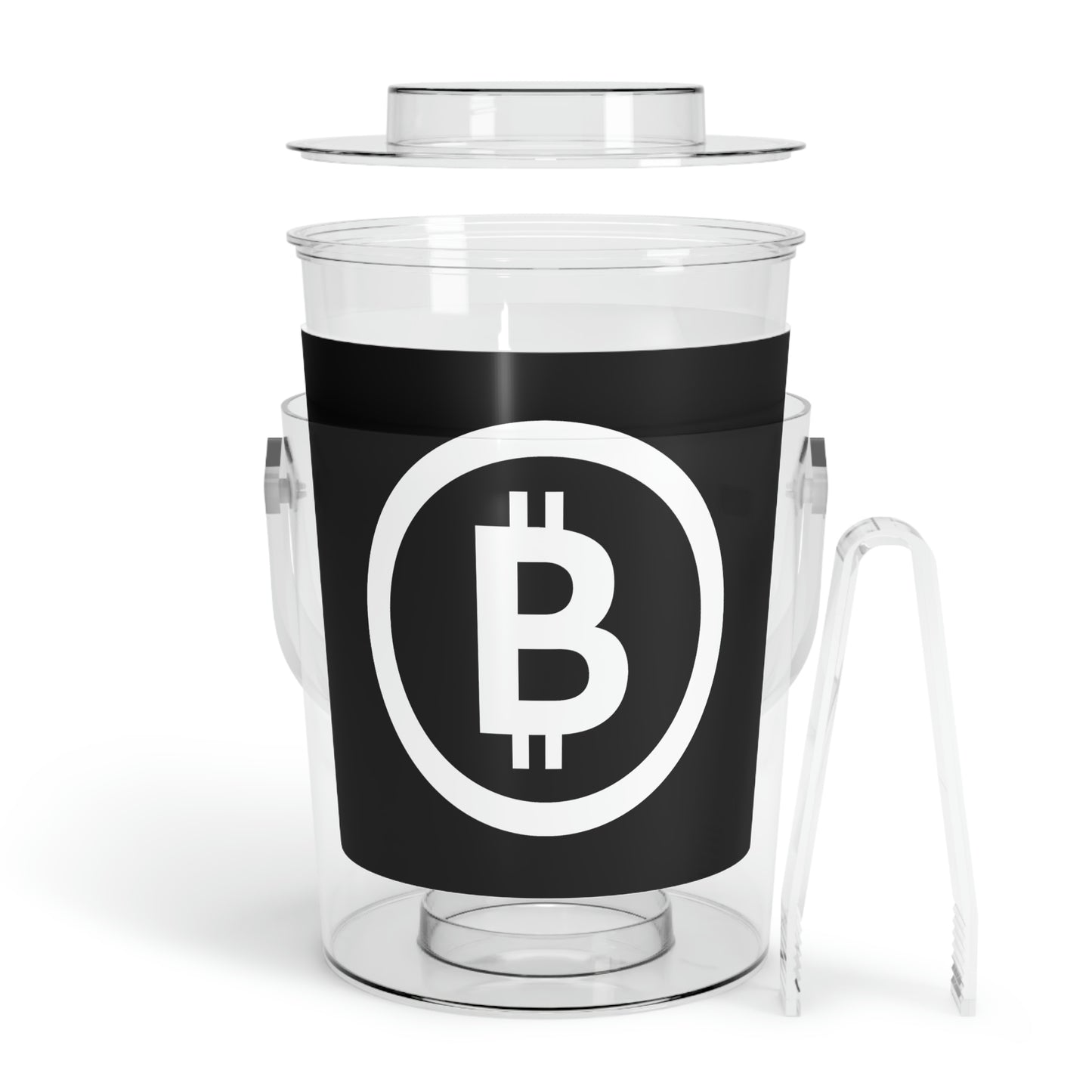 Bitcoin Ice Bucket with Tongs, BTC4