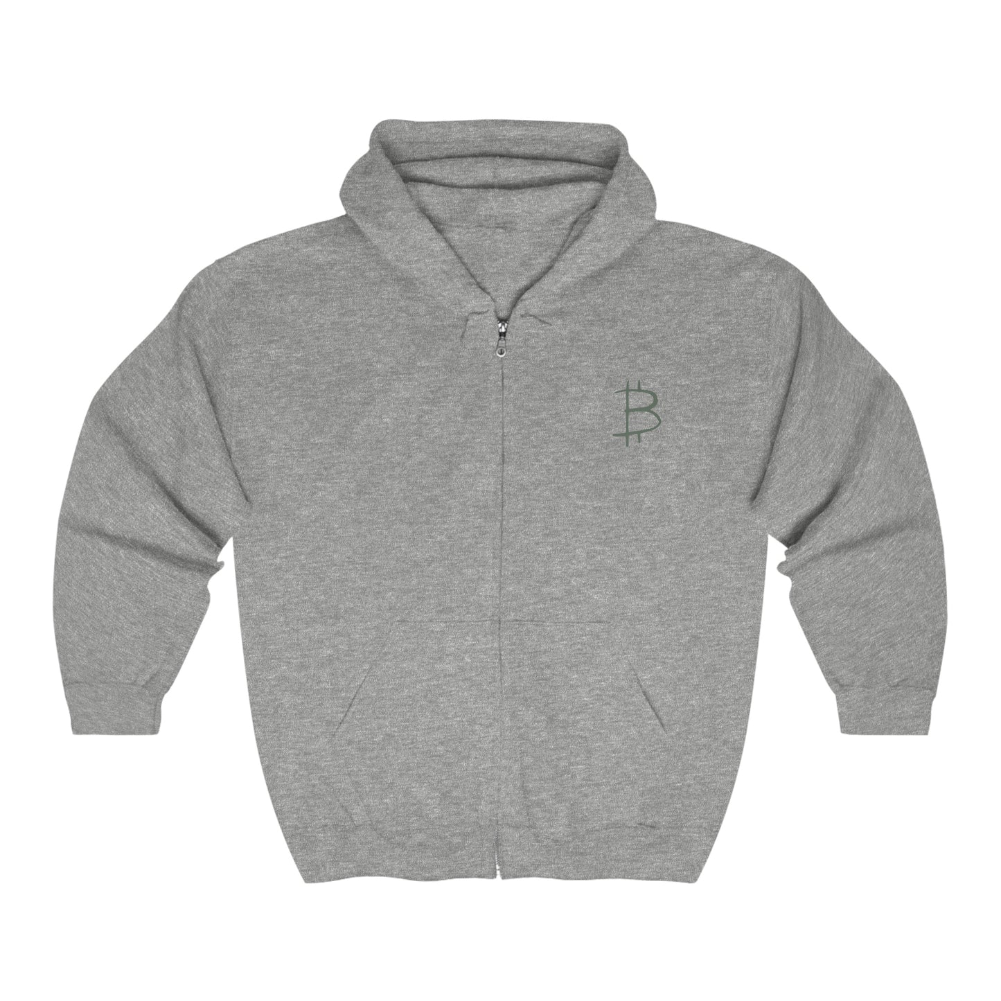 Bitcoin Heavy Blend™ Full Zip Hooded Sweatshirt, BTC8