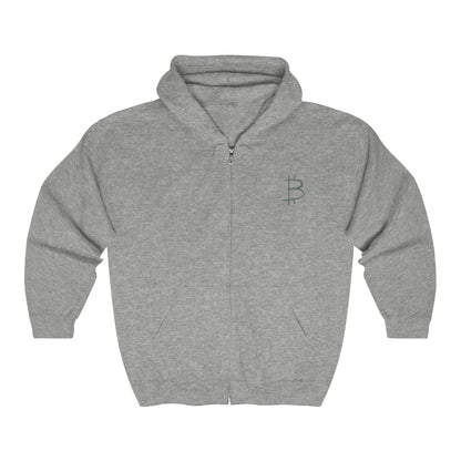 Bitcoin Heavy Blend™ Full Zip Hooded Sweatshirt, BTC8