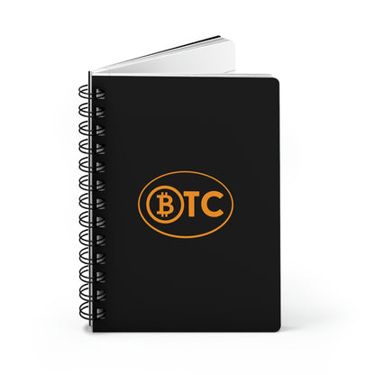 Bitcoin Oval #5 Spiral Bound Journal, Blackout Version