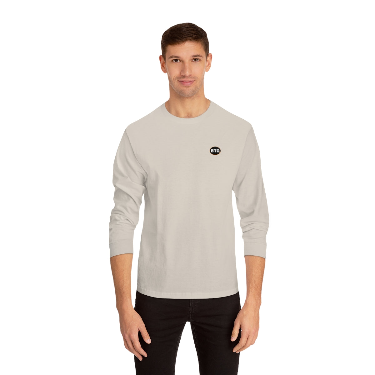 BTC Oval #3 Long Sleeve T-Shirt, Blackout Version