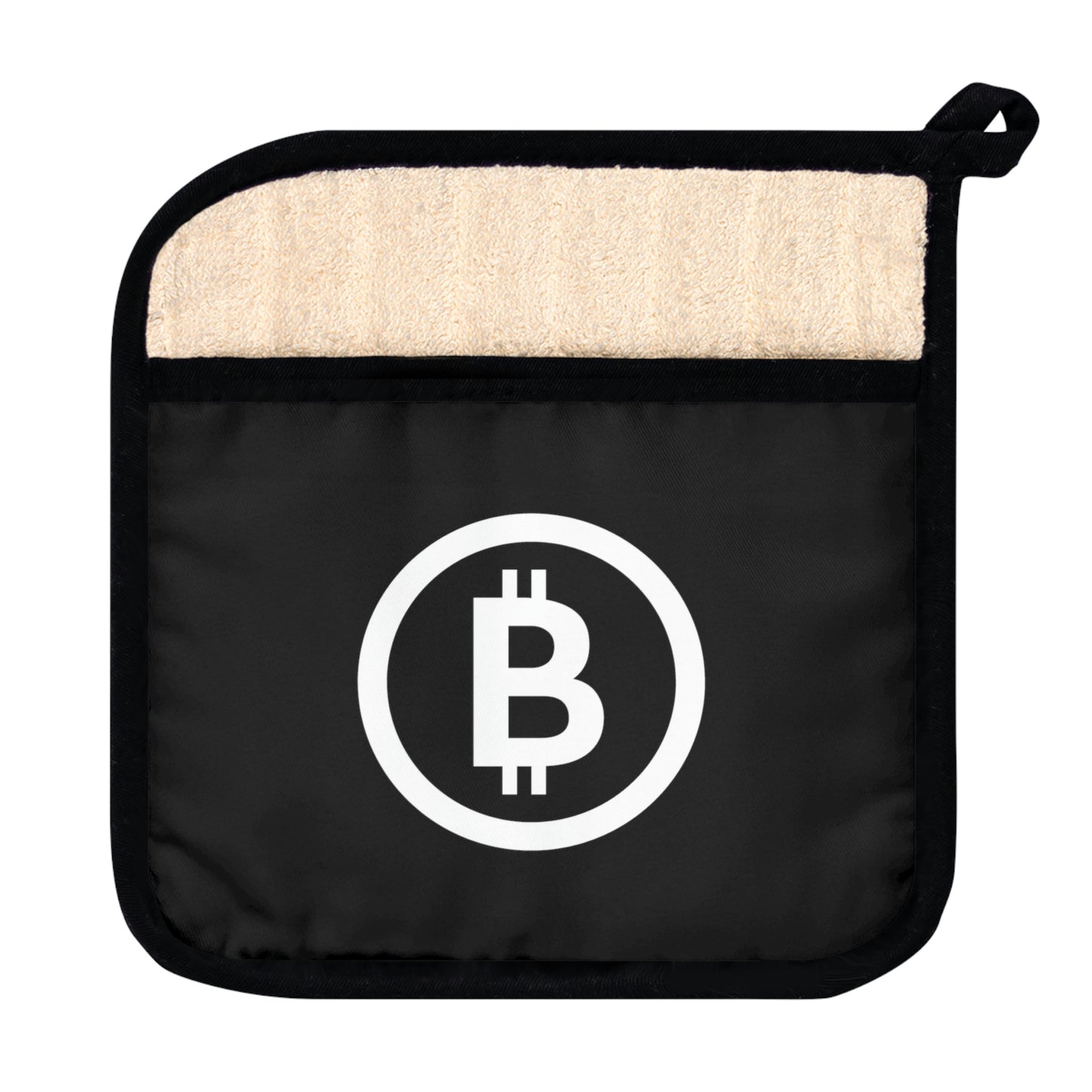 Bitcoin Pot Holder with Pocket, BTC4