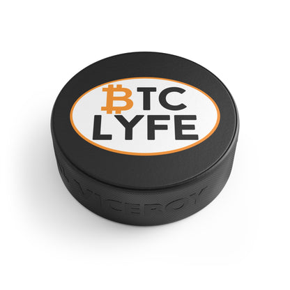 Bitcoin LYFE (Oval) Hockey Puck