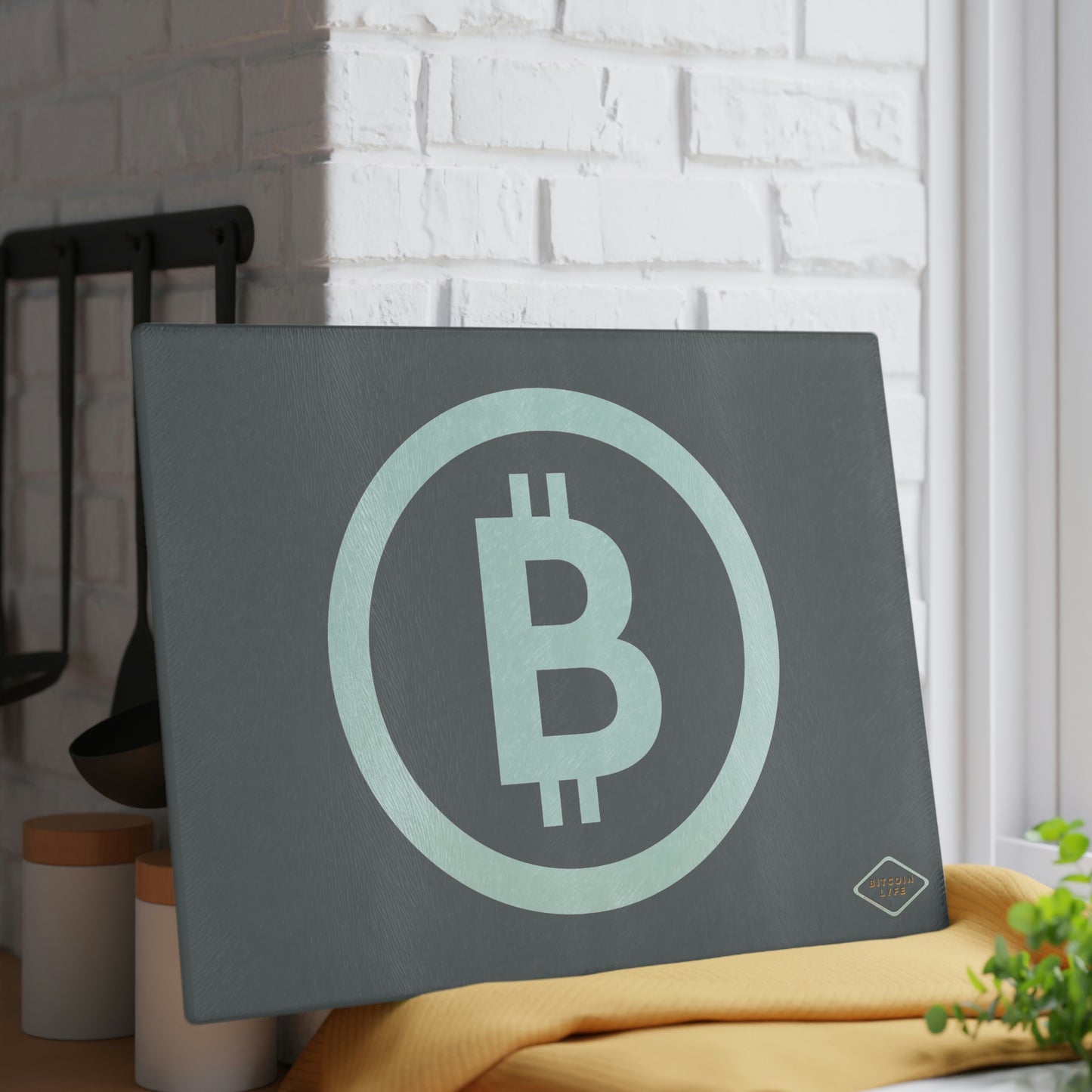 Bitcoin Glass Cutting Board, BTC4