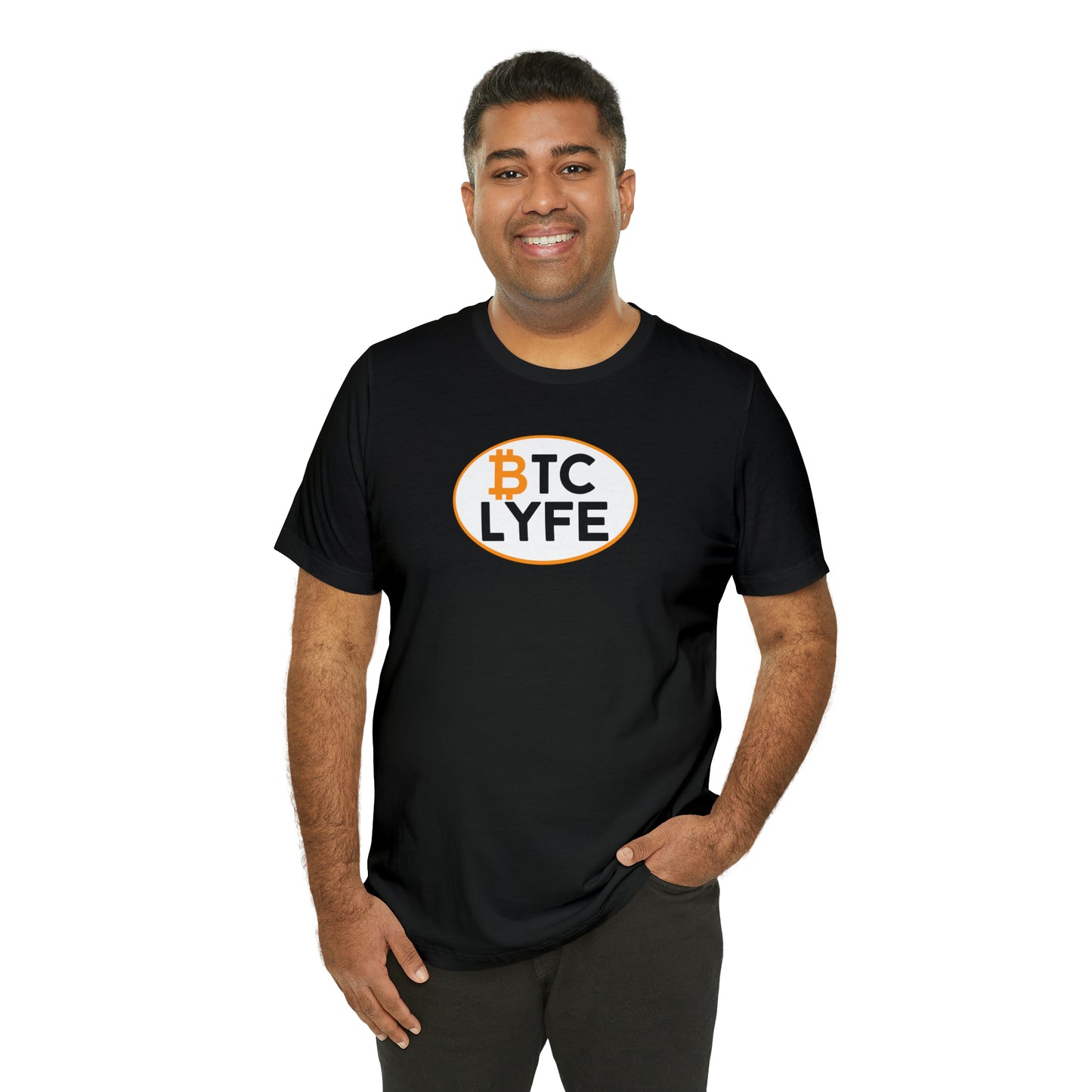 Bitcoin LYFE (Oval) Short Sleeve T-Shirt