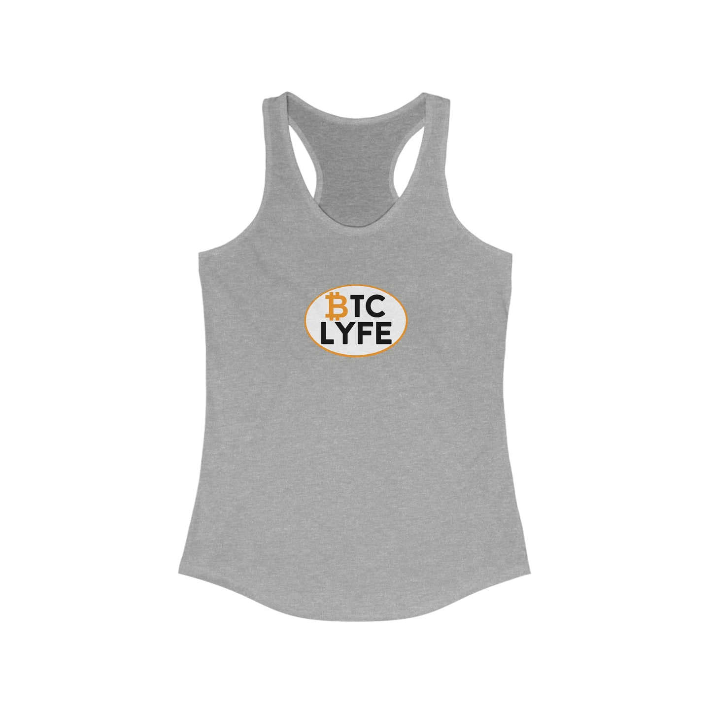 Bitcoin LYFE (Oval) Racerback Tank