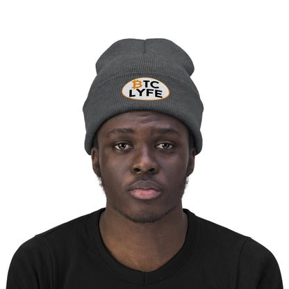 Bitcoin LYFE (Oval) Knit Beanie