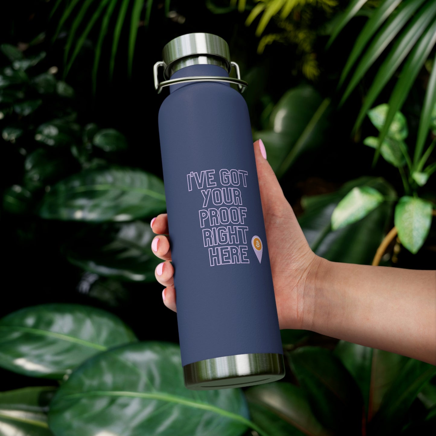 BTC Proof Right Here 22oz Vacuum Insulated Bottle #2