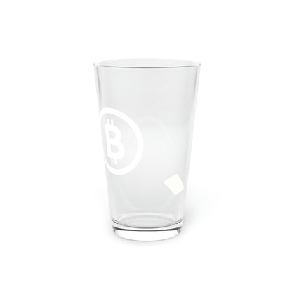 Bitcoin Pint Glass, BTC4