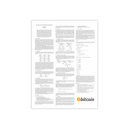 Bitcoin White Paper Satin Poster (300gsm)