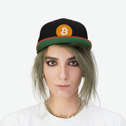 BTC2 Bitcoin Flat Bill Hat, Four Colors