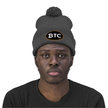 BTC Oval #4 Pom Pom Beanie