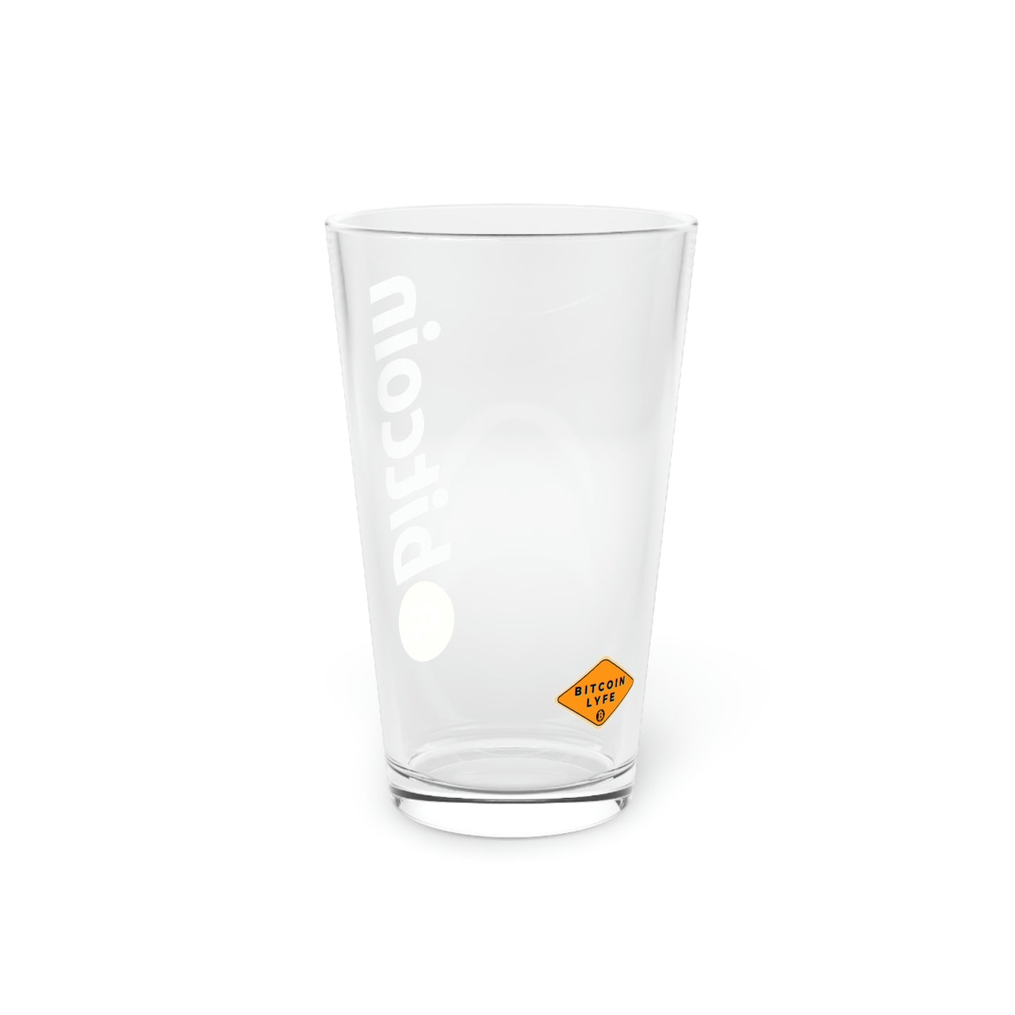 Bitcoin Pint Glass, BTC1