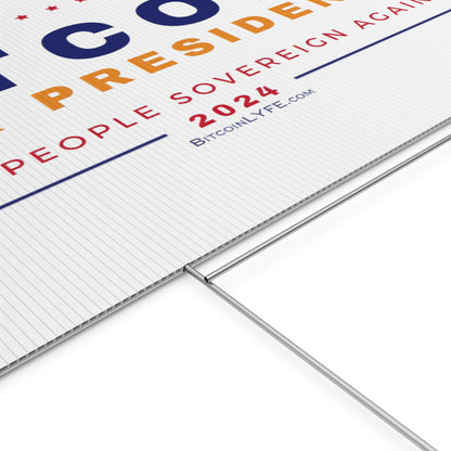 Vote - Bit...Sovereignty Plastic Yard Sign