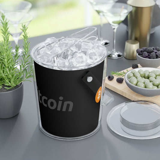 Bitcoin Ice Bucket with Tongs, BTC1