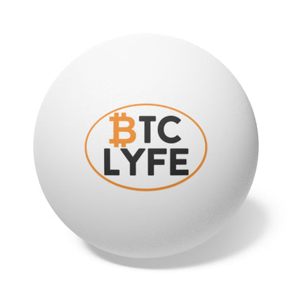 Bitcoin LYFE (Oval) Ping Pong Balls, 6 pcs