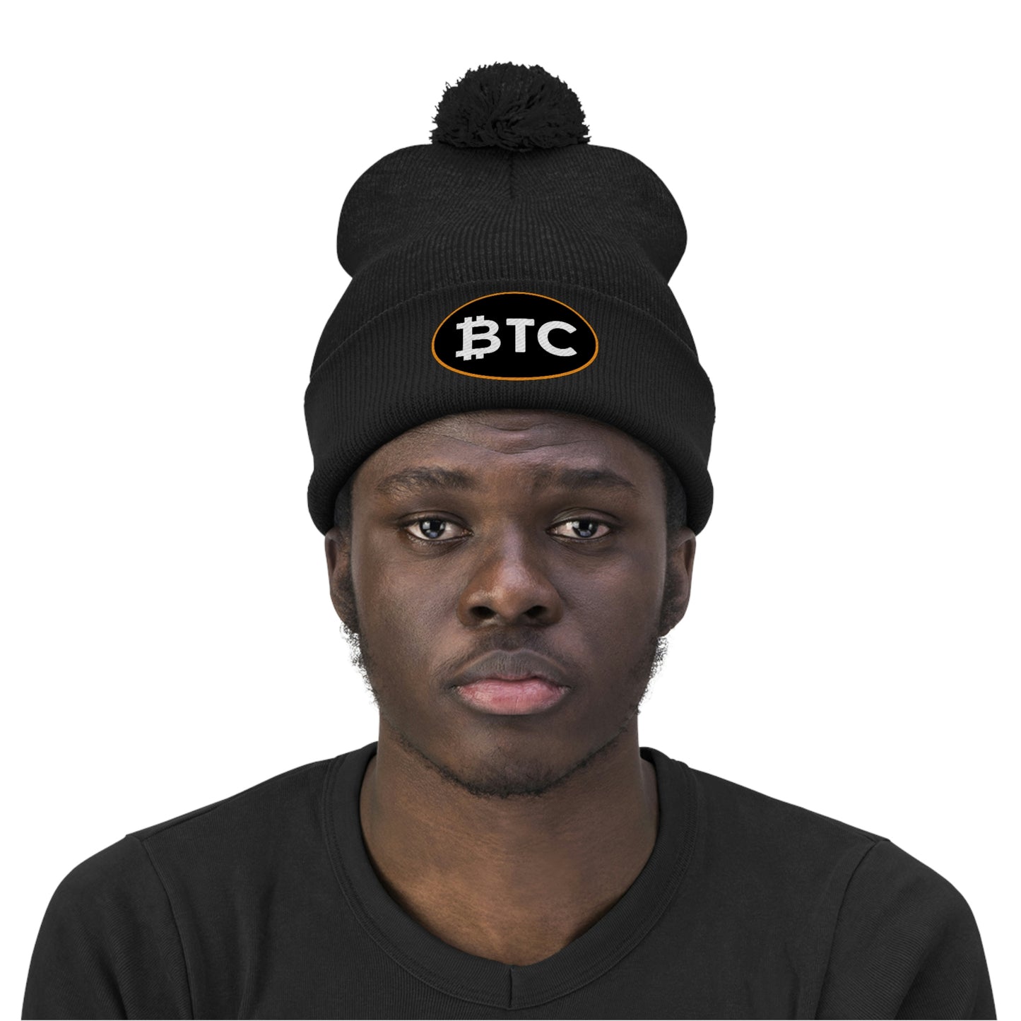 BTC Oval #4 Pom Pom Beanie