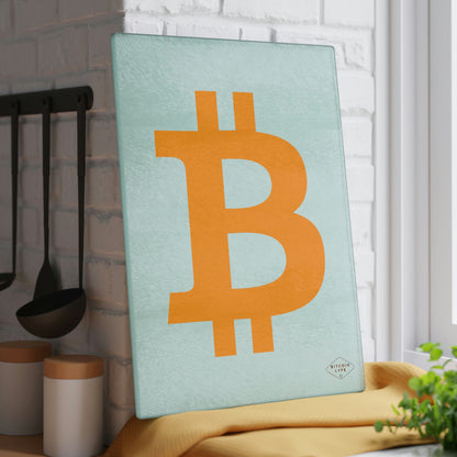 Bitcoin Glass Cutting Board, BTC3