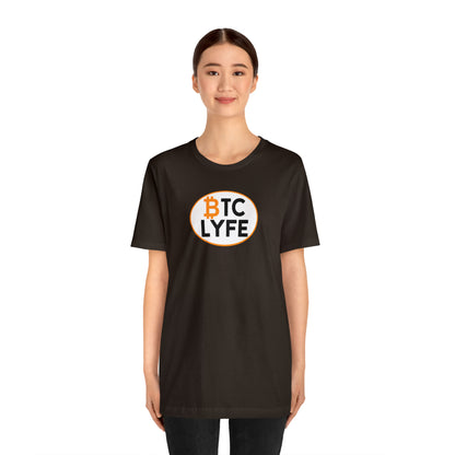 Bitcoin LYFE (Oval) Short Sleeve T-Shirt