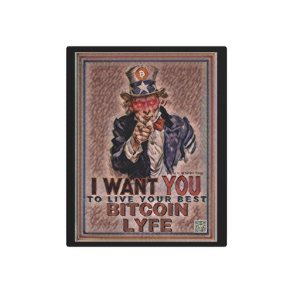 Bitcoin LYFE Uncle Sam Metal Art Sign