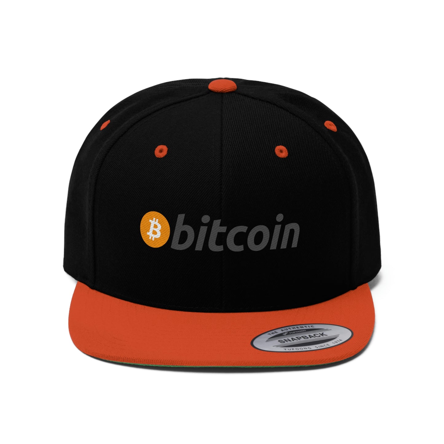 BTC1 Bitcoin Flat Bill Hat, Four Colors