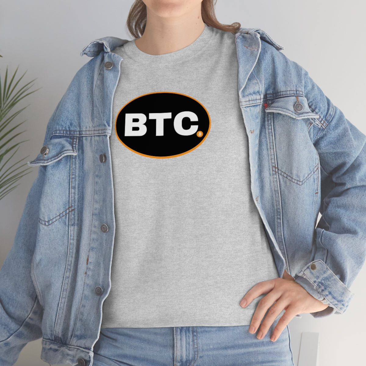 BTC Oval #3 Cotton T-Shirt, Blackout Version