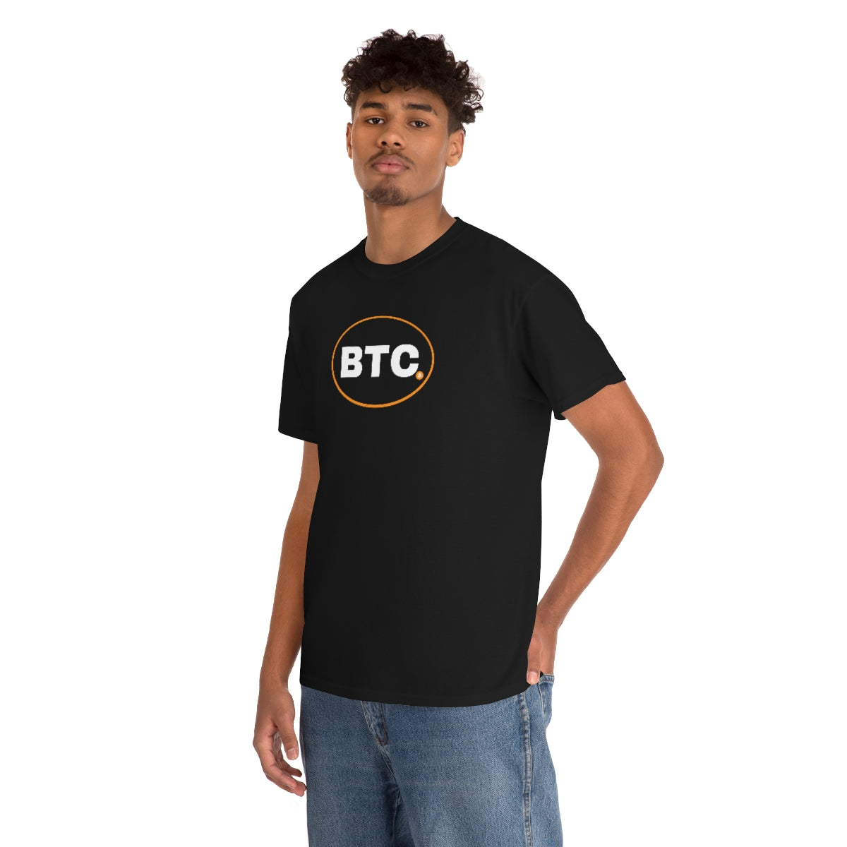 BTC Oval #3 Cotton T-Shirt, Blackout Version