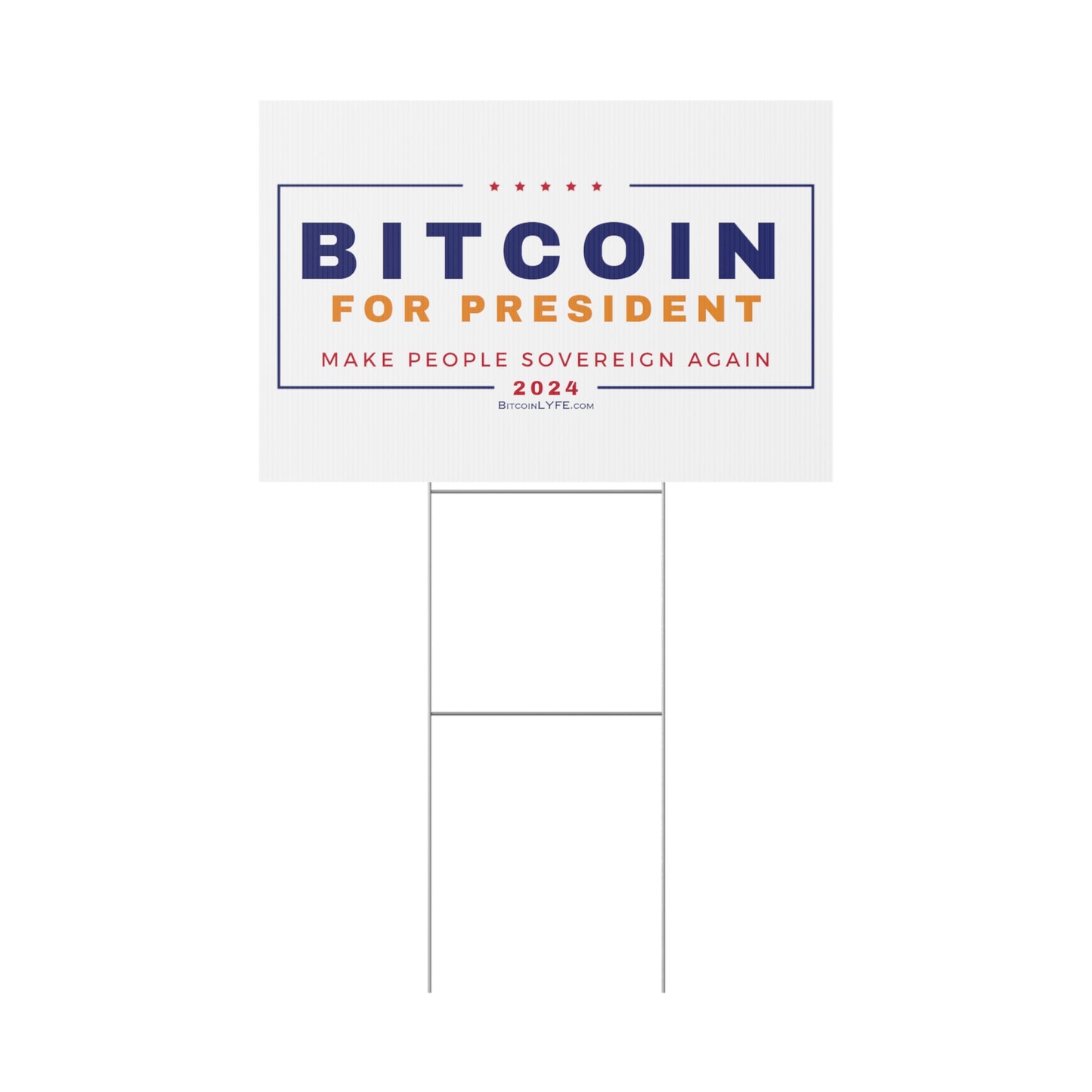 Vote - Bit...Sovereignty Plastic Yard Sign