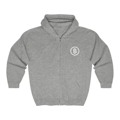 Bitcoin Heavy Blend™ Full Zip Hooded Sweatshirt, BTC4