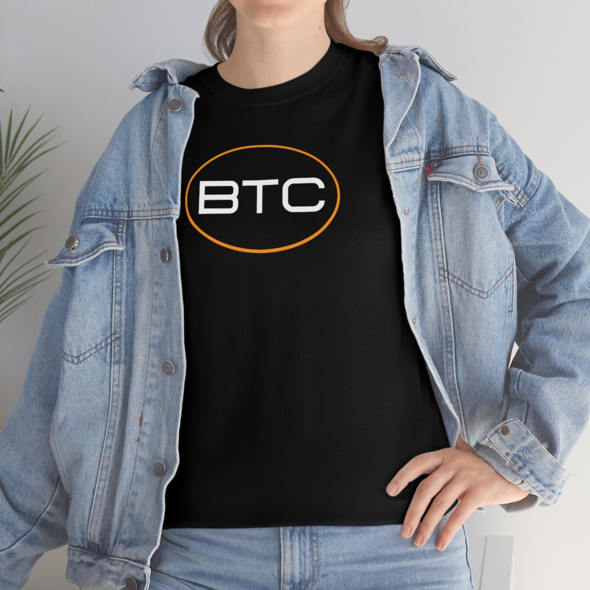 BTC Oval #1 Cotton T-Shirt, Blackout Version