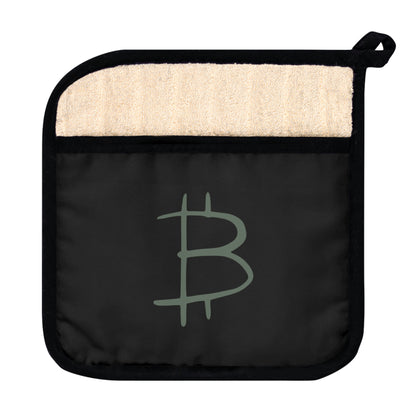 Bitcoin Pot Holder with Pocket, BTC8