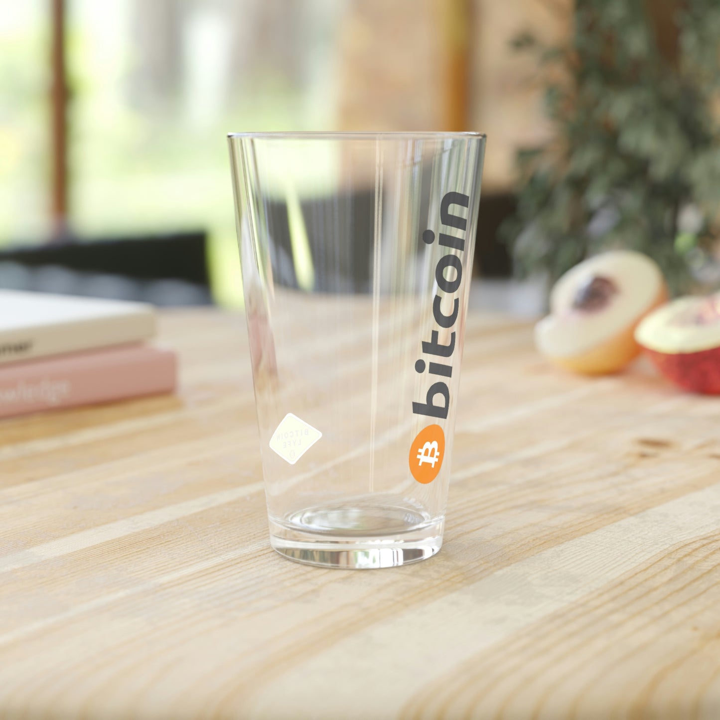 Bitcoin Pint Glass, BTC1