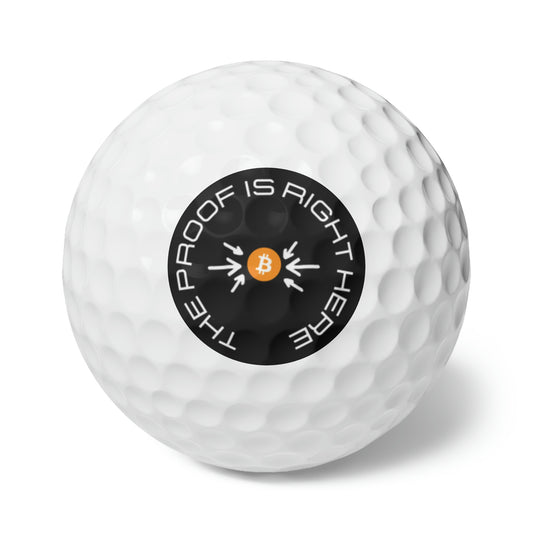 Bitcoin Proof Golf Balls, 6pcs