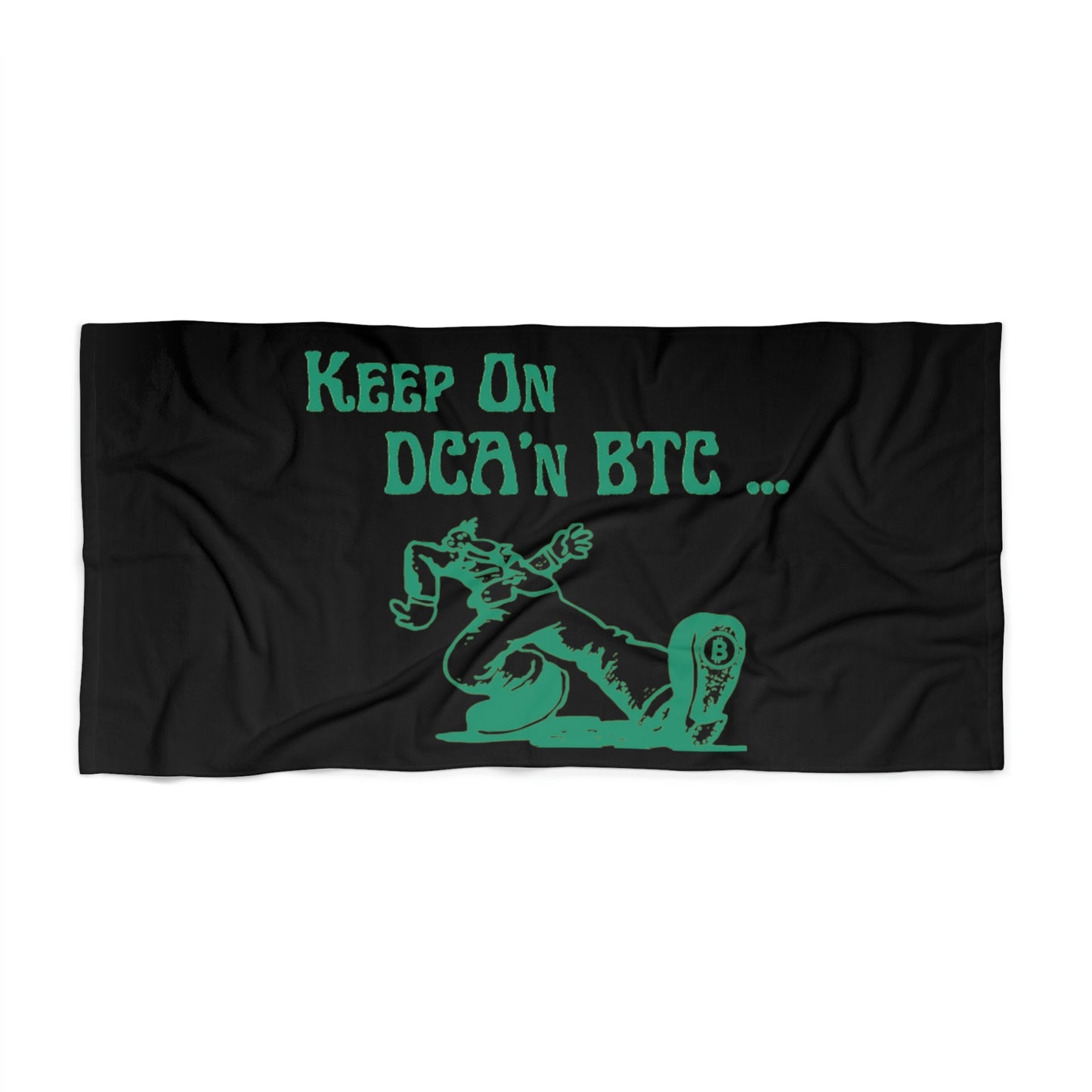 Large 30" × 60" Beach Towel - Keep On DCA'n BTC