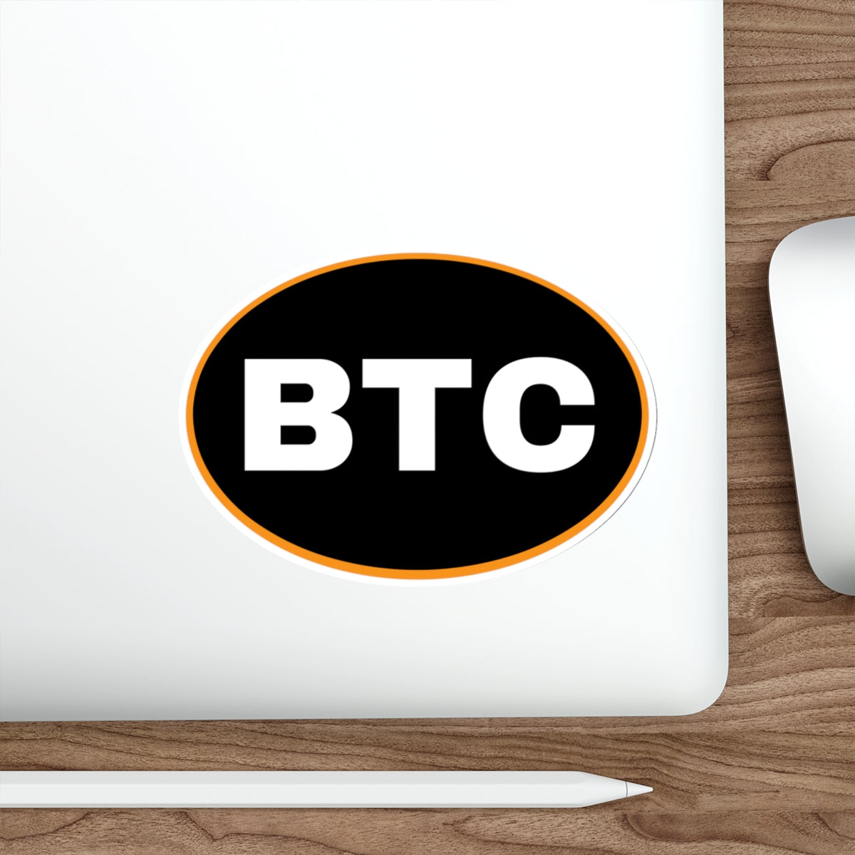 BTC #2 Oval Stickers, Blackout Version