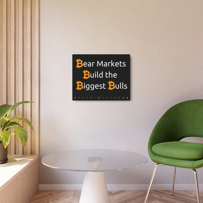 Bitcoin LYFE Bear Market Bulls Metal Art Sign