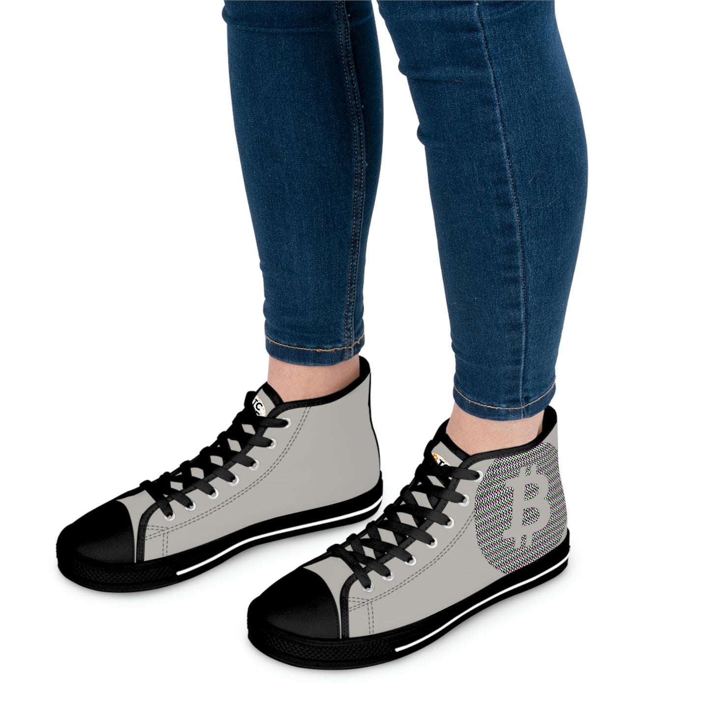 Bitcoin Women's High Top Sneakers, BTC6