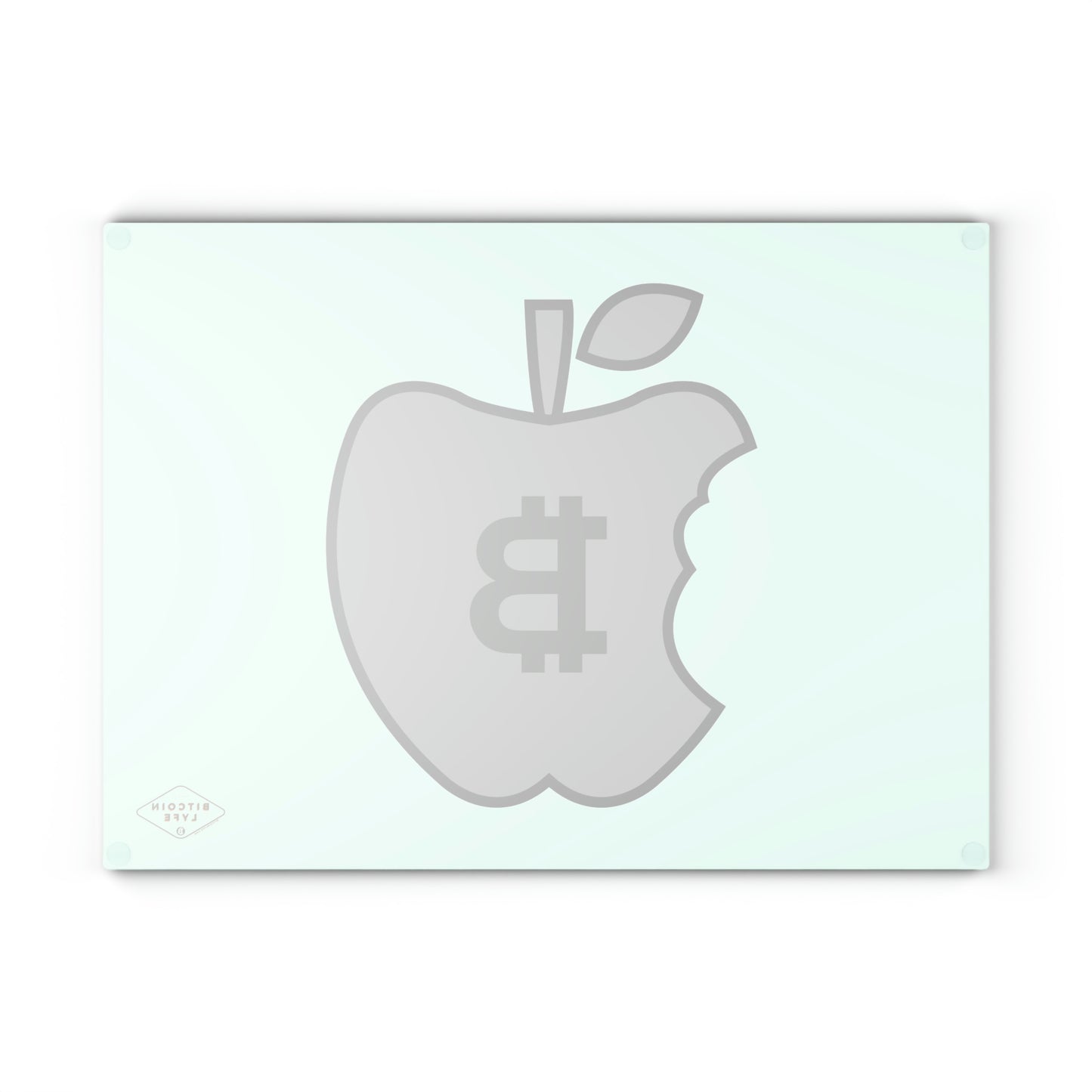 The B Apple Glass Cutting Board