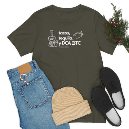 DCA BTC, Tacos, and Tequila T-Shirt - Dark