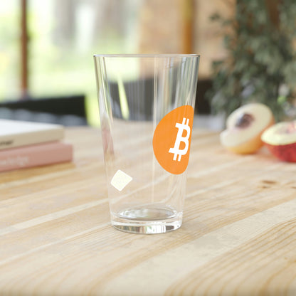 Bitcoin Pint Glass, BTC2