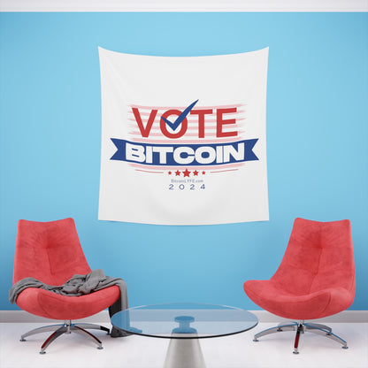 Vote Bitcoin Printed Wall Tapestry