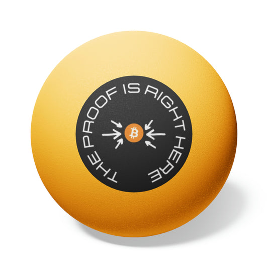 Bitcoin Proof Ping Pong Balls, 6 pcs