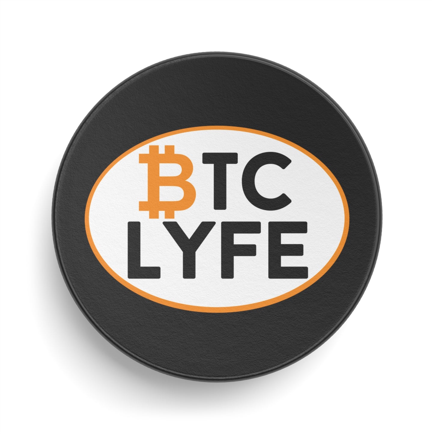 Bitcoin LYFE (Oval) Hockey Puck