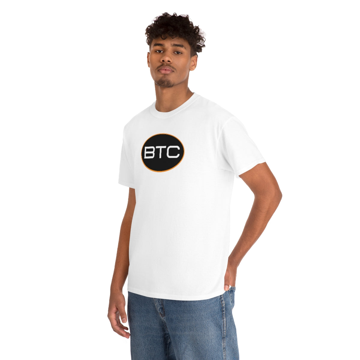 BTC Oval #1 Cotton T-Shirt, Blackout Version