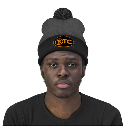 BTC Oval #5 Pom Pom Beanie