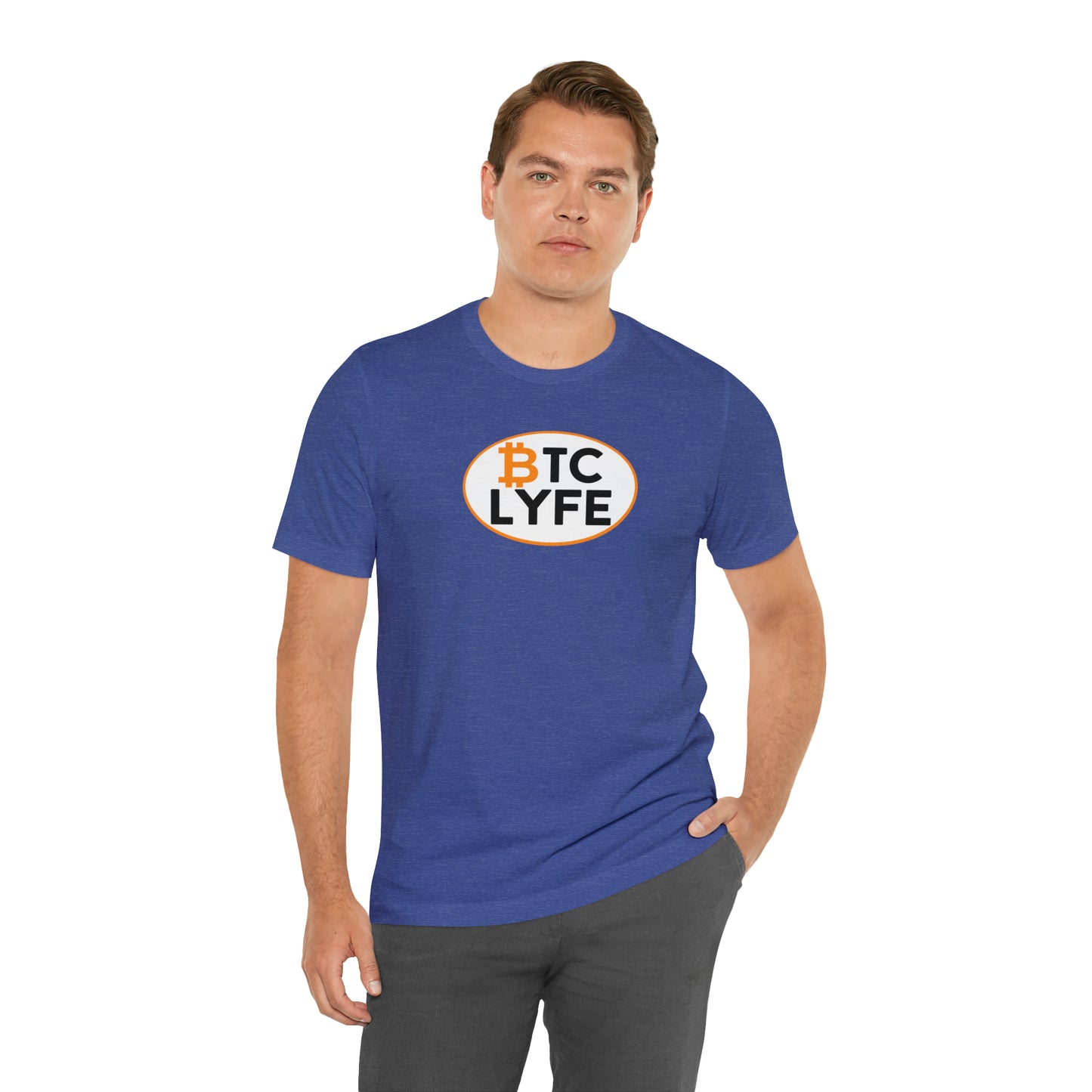 Bitcoin LYFE (Oval) Short Sleeve T-Shirt